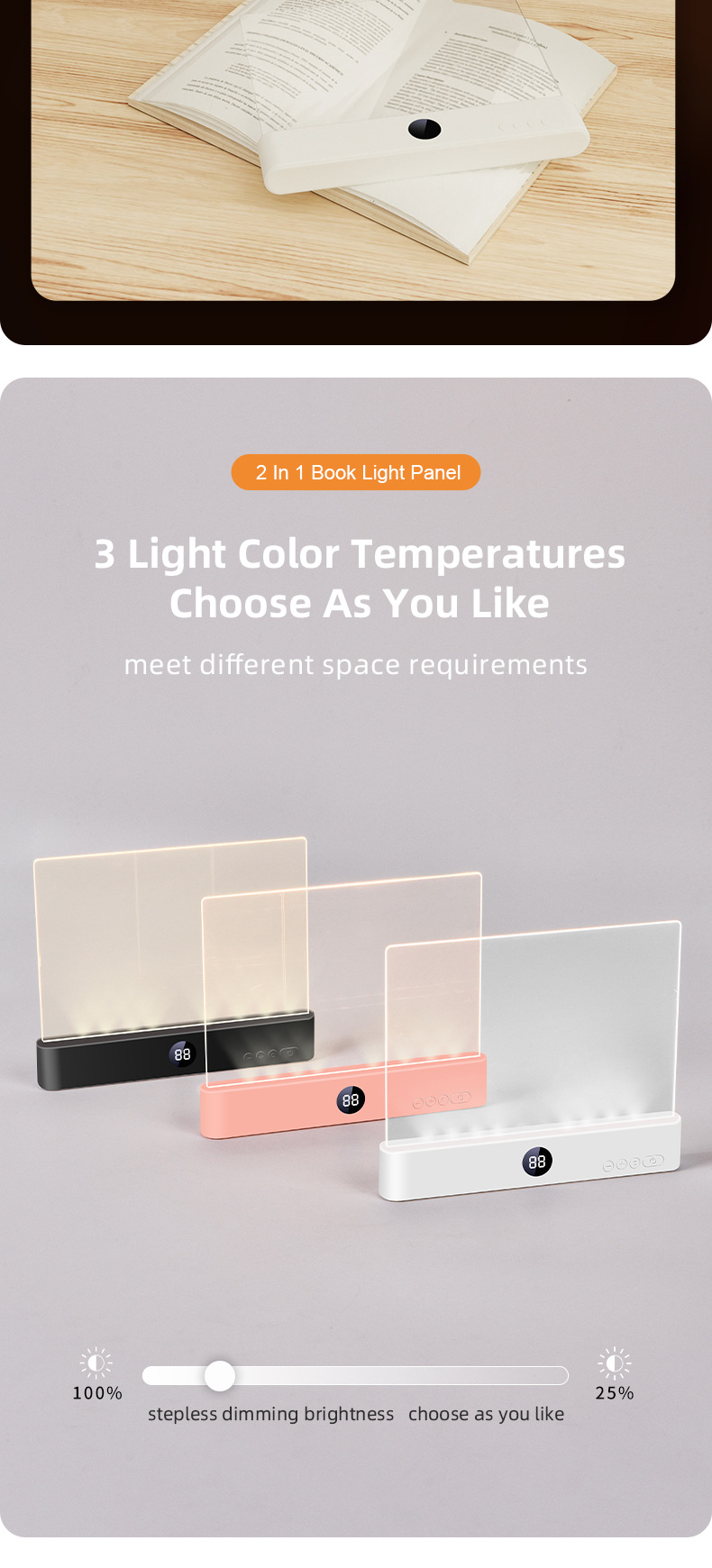 Adjustable USB Reading Light with Timer