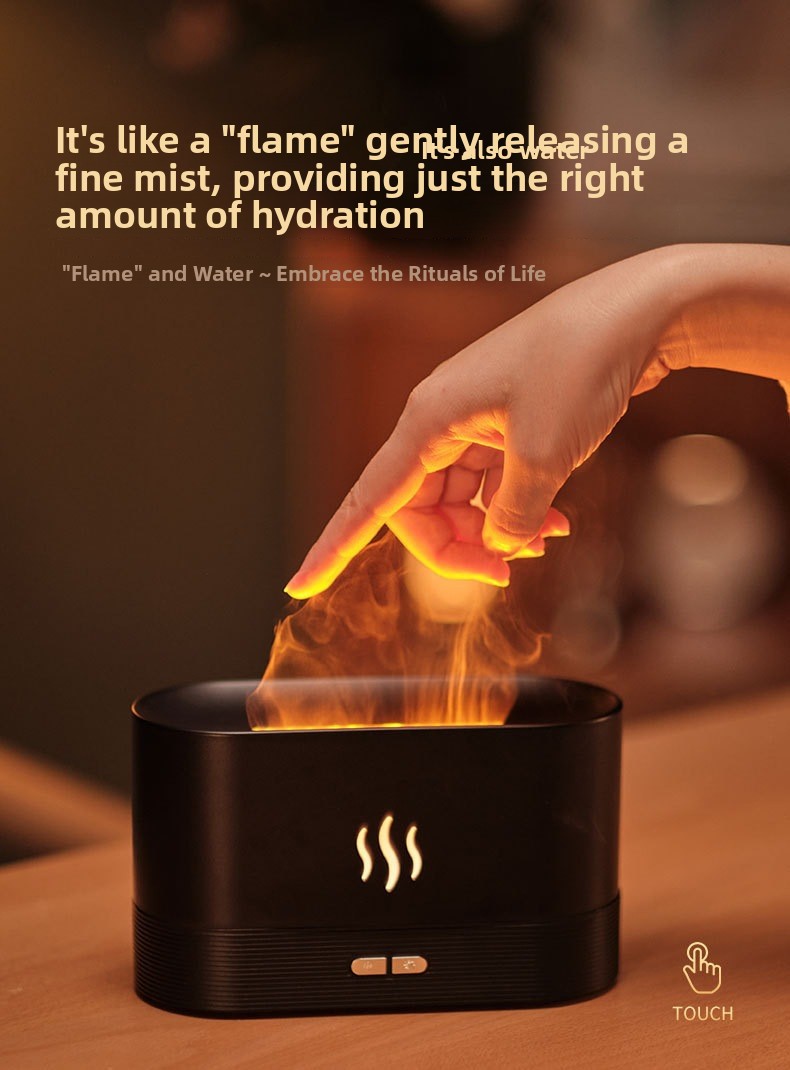 Simulated Flame Aromatherapy Diffuser with Humidifier Function