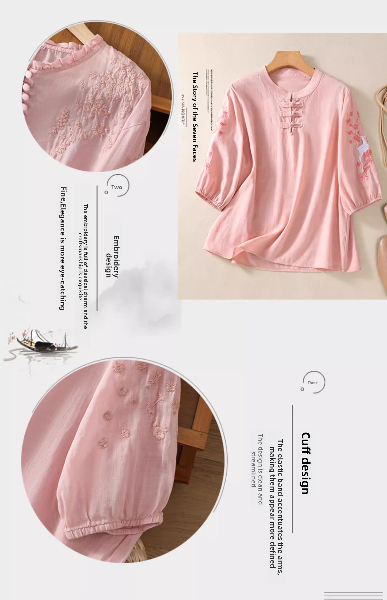 Short-sleeved T-shirt Women's Embroidered Lace