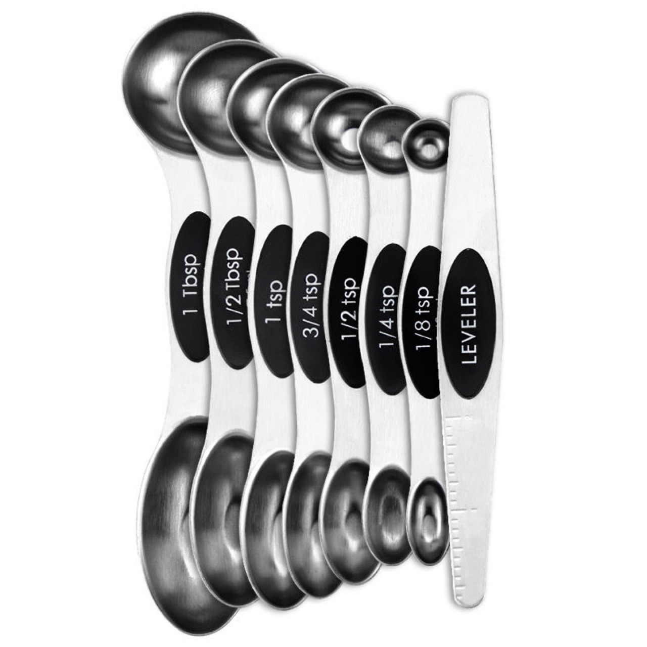 Double Head Measuring Spoon Set with Magnetic Attachment