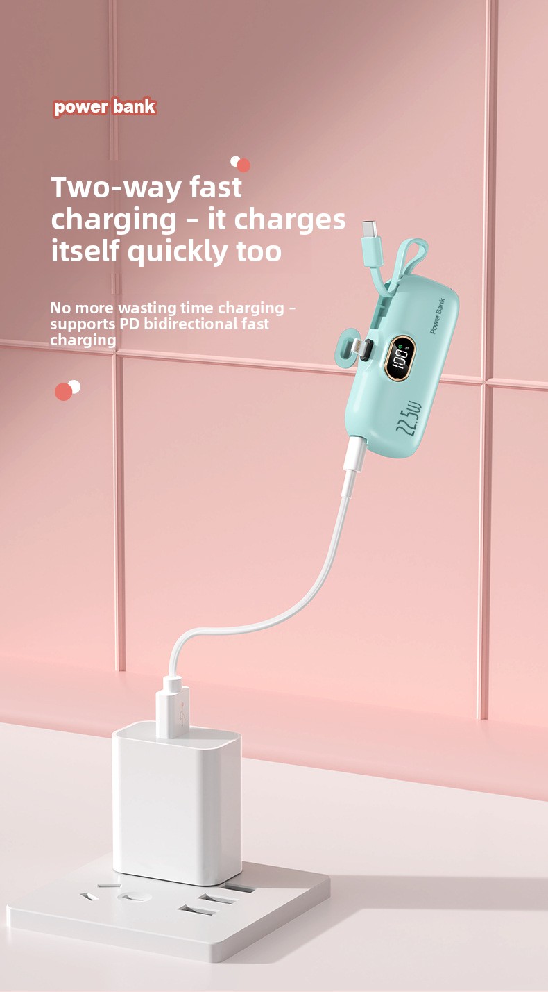 Portable Capsule Power Bank 5000mAh