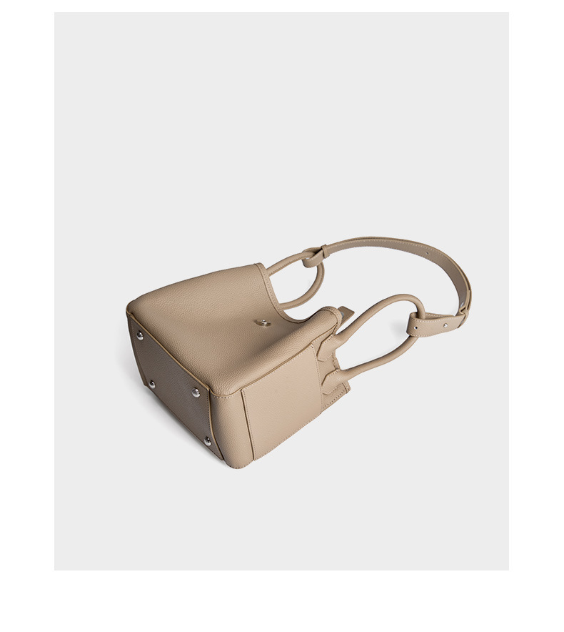 Genuine Leather Bucket Bag for Women