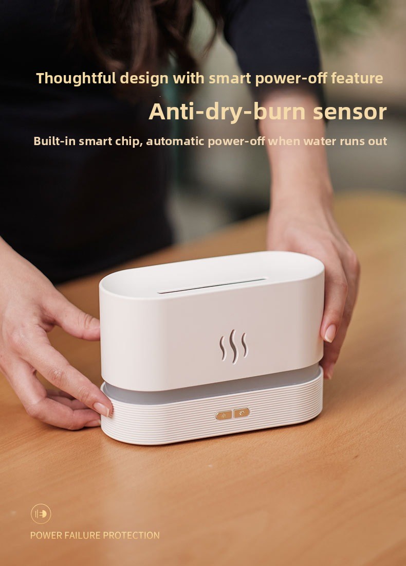 Simulated Flame Aromatherapy Diffuser with Humidifier Function