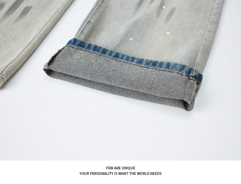 Vintage Splatter Paint Denim Jeans