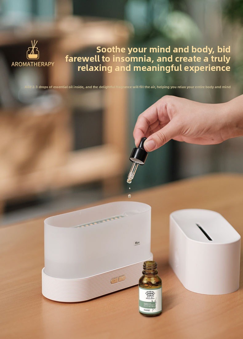 Simulated Flame Aromatherapy Diffuser with Humidifier Function