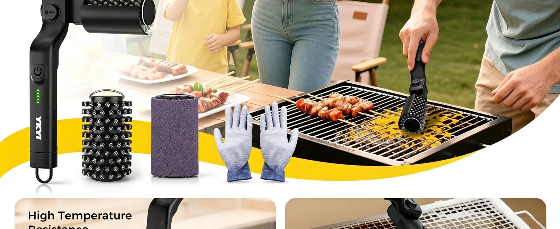 Electric Grill Cleaning Brush for Outdoor Barbecue and Kitchen