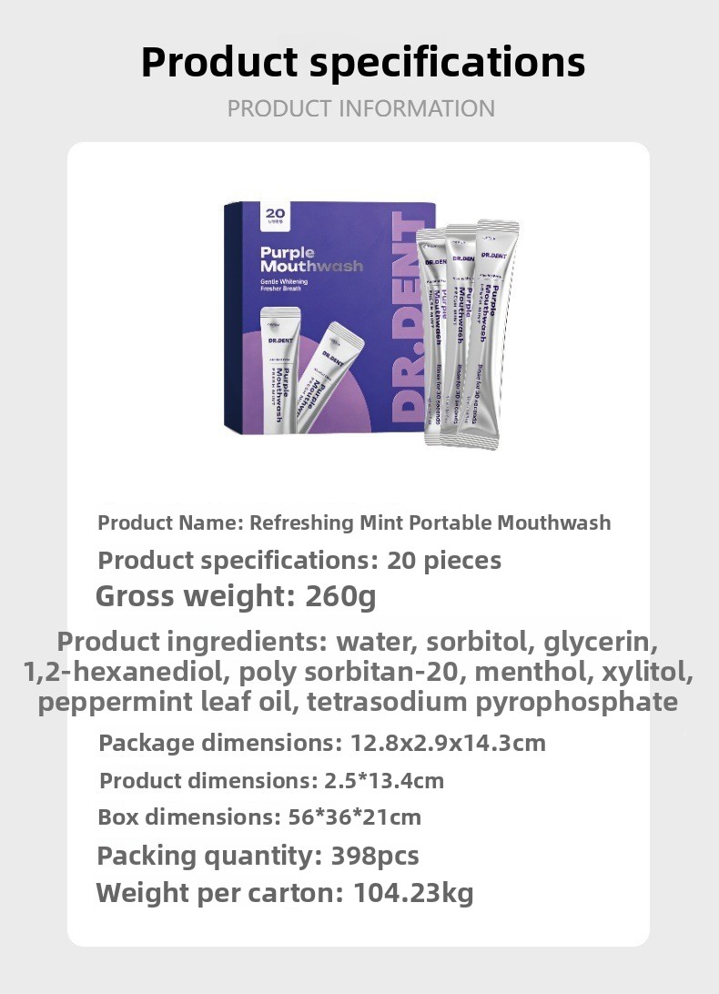 Mouthwash Portable Strip Gargle