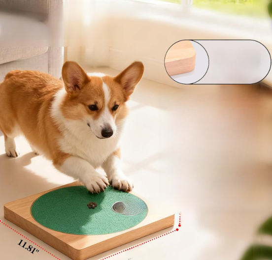 Wooden pet products for slow eating
