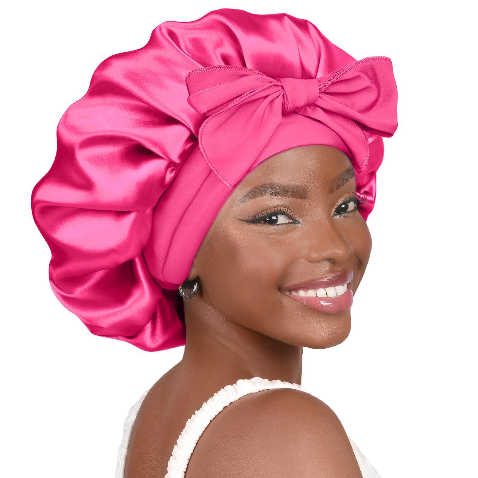 Womens Satin Sleep Cap Hair Protection Bonnet