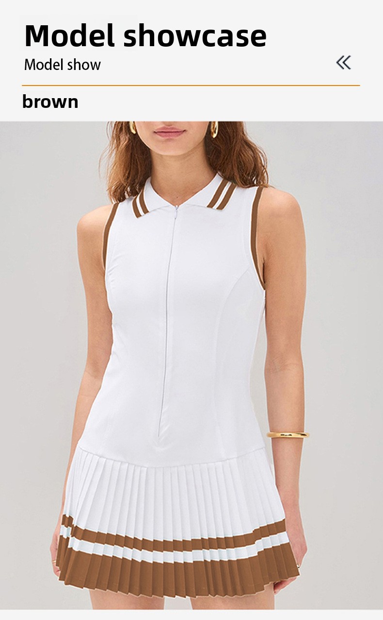 Womens Quick-Dry Pleated Tennis Dress