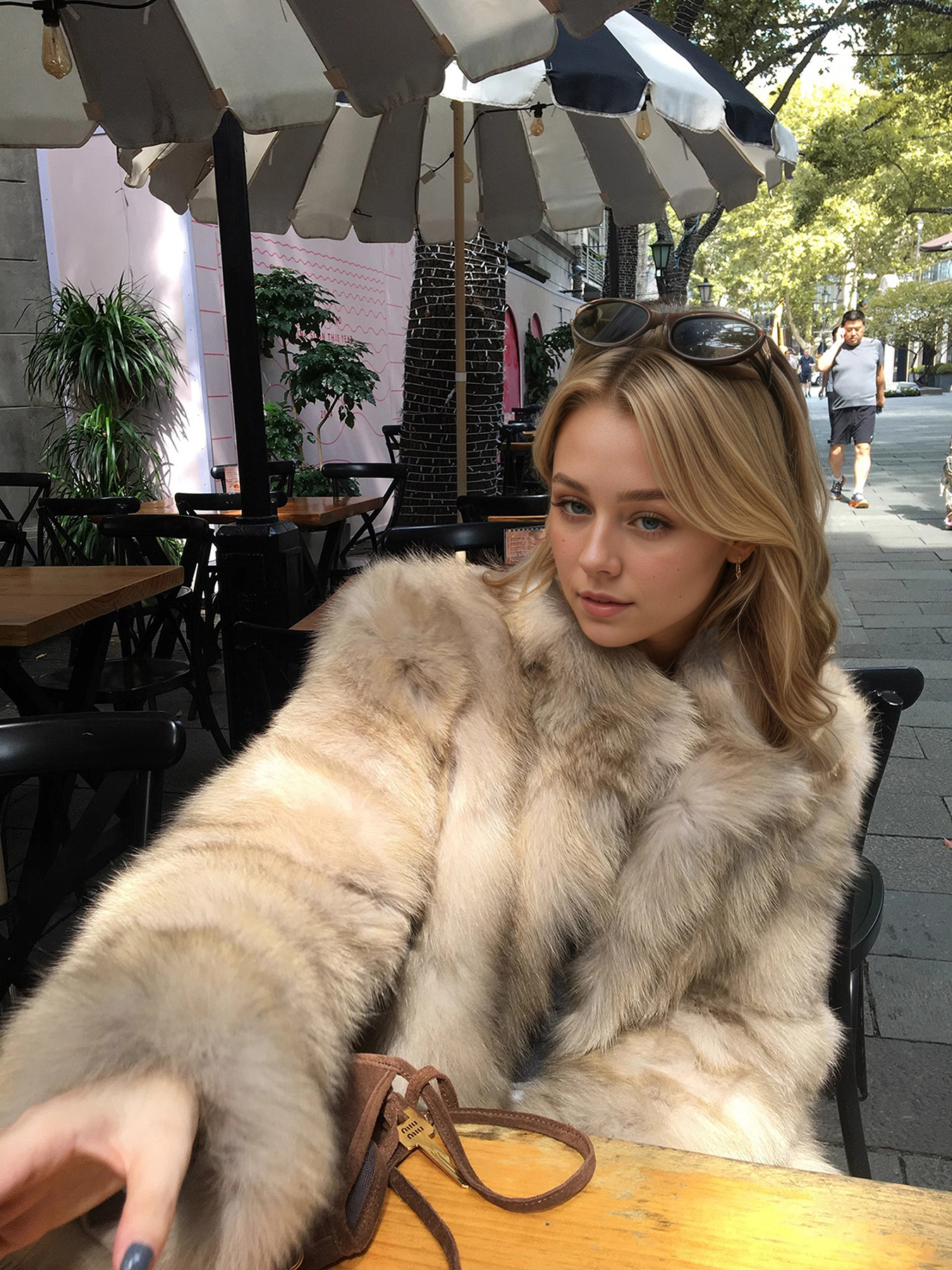 Womens Stand Collar Faux Fur Coat