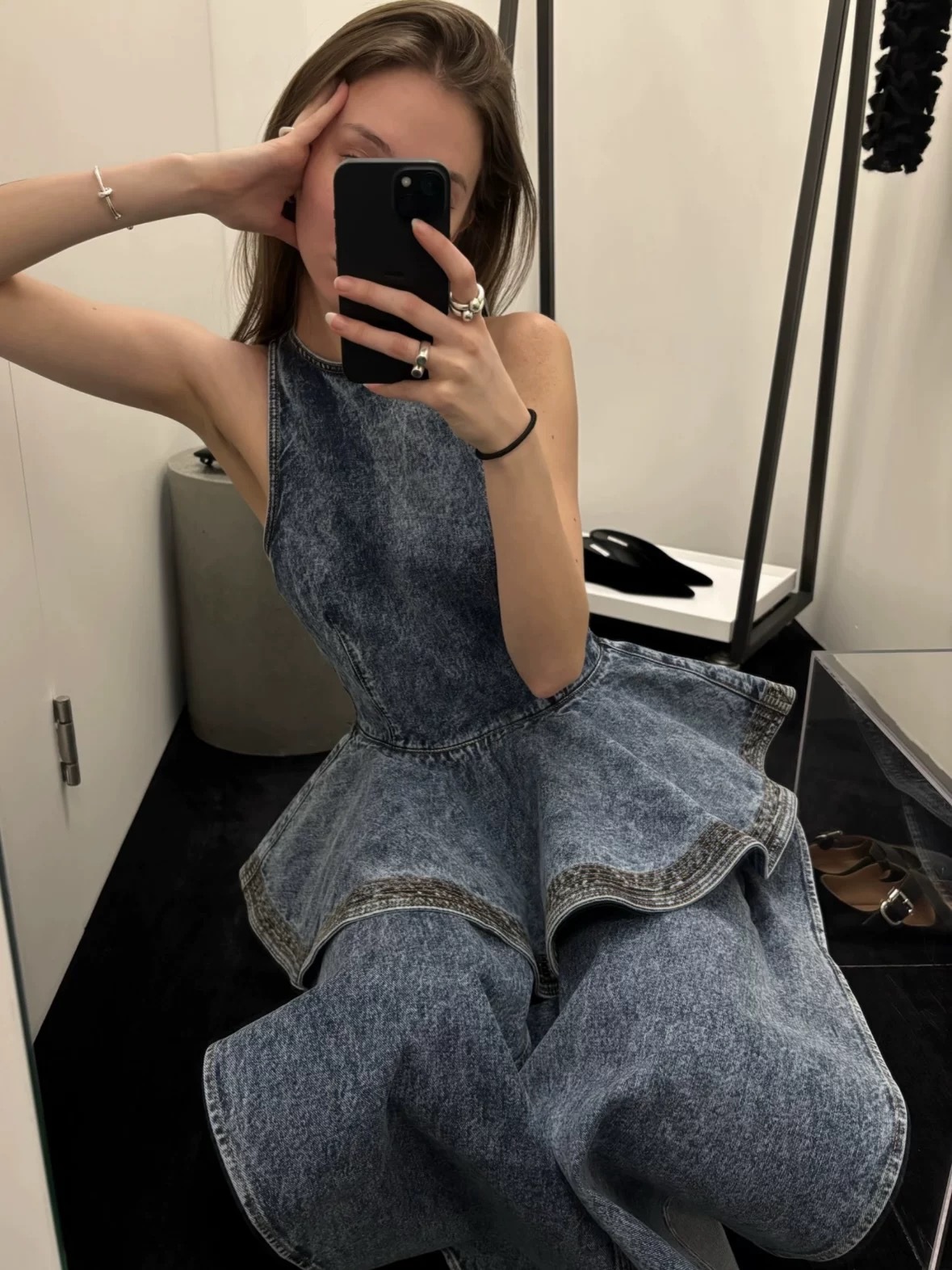 Retro Denim Waistcoat and Jeans Set