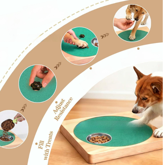 Wooden pet products for slow eating
