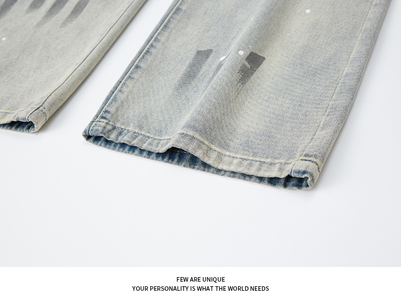 Vintage Splatter Paint Denim Jeans