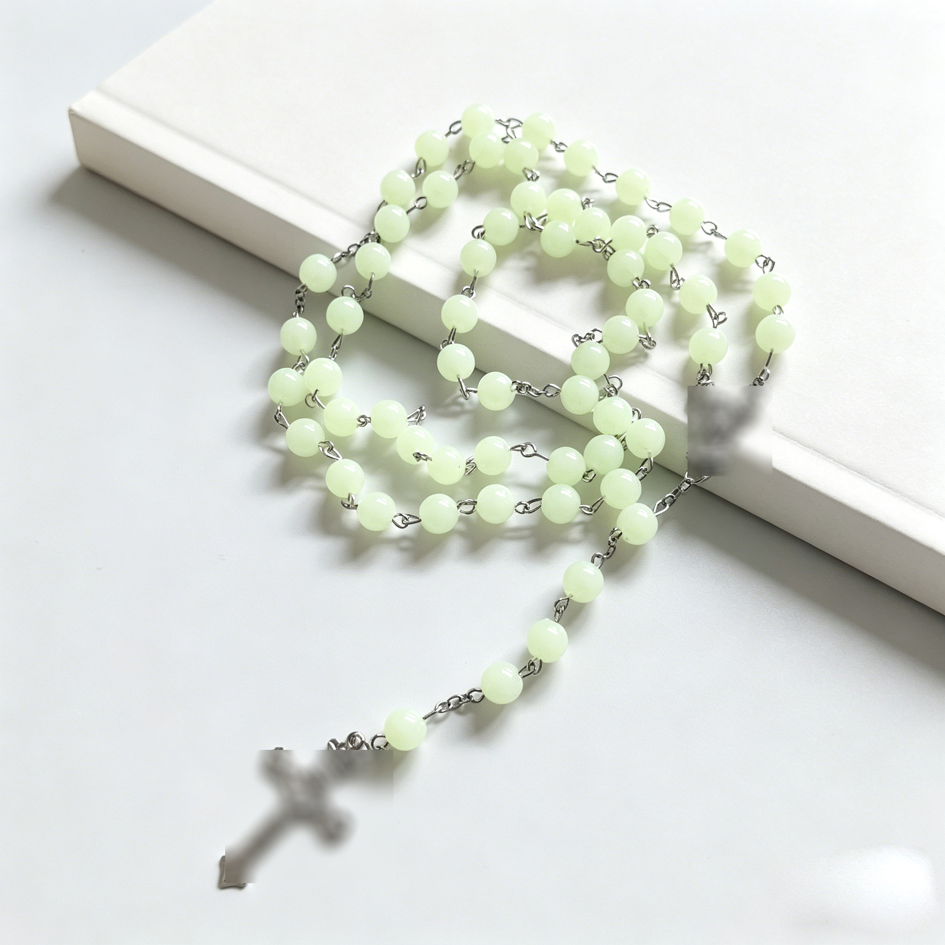 Adjustable Luminous Cross Bead Necklace