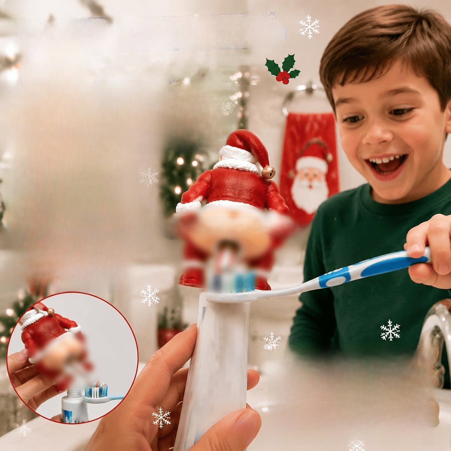 Santa Toothpaste Squeezer Christmas Decor