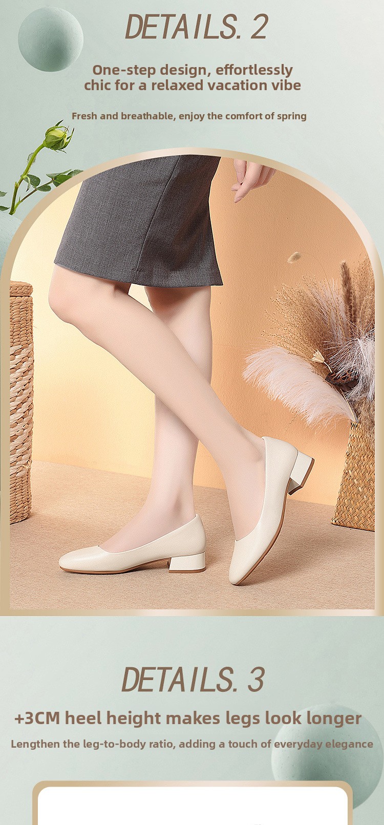Womens Low Heel Professional Work Shoes