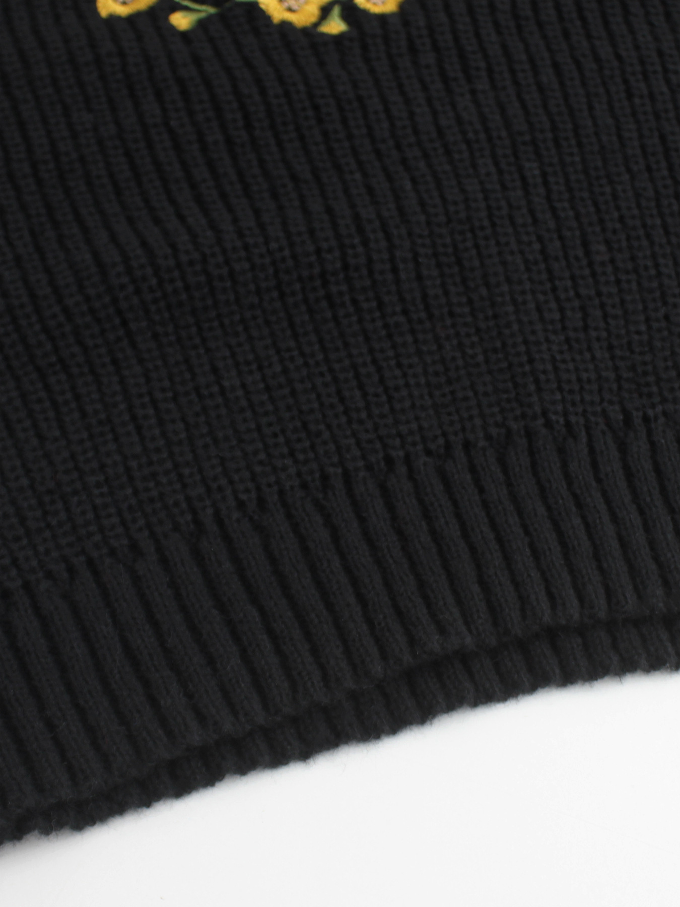 Embroidered Turtleneck Pullover Sweater