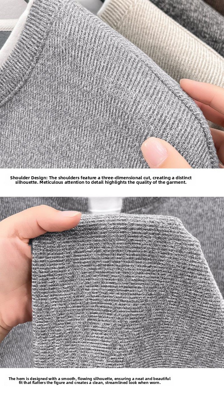 Button Collar Faux Two-Piece Sweatshirt