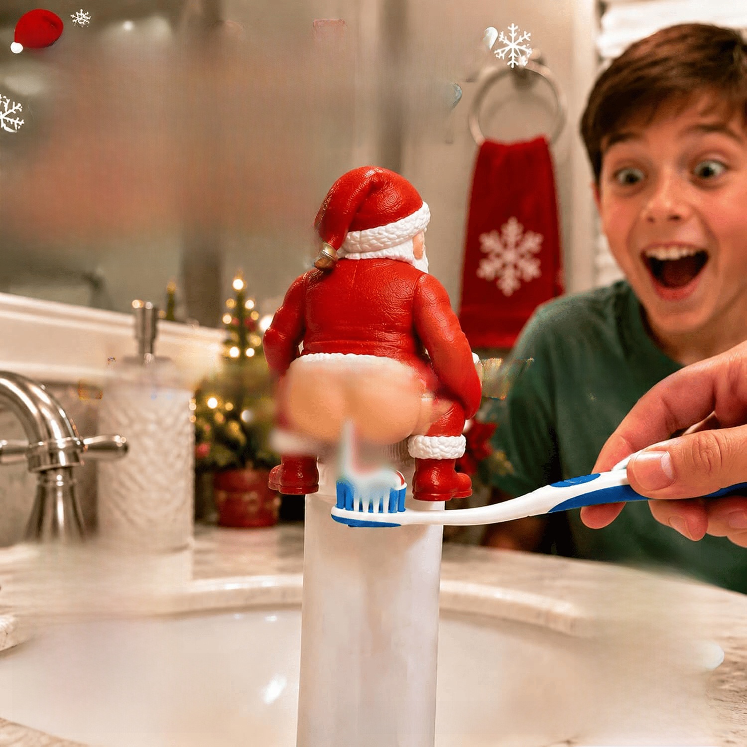 Santa Toothpaste Squeezer Christmas Decor