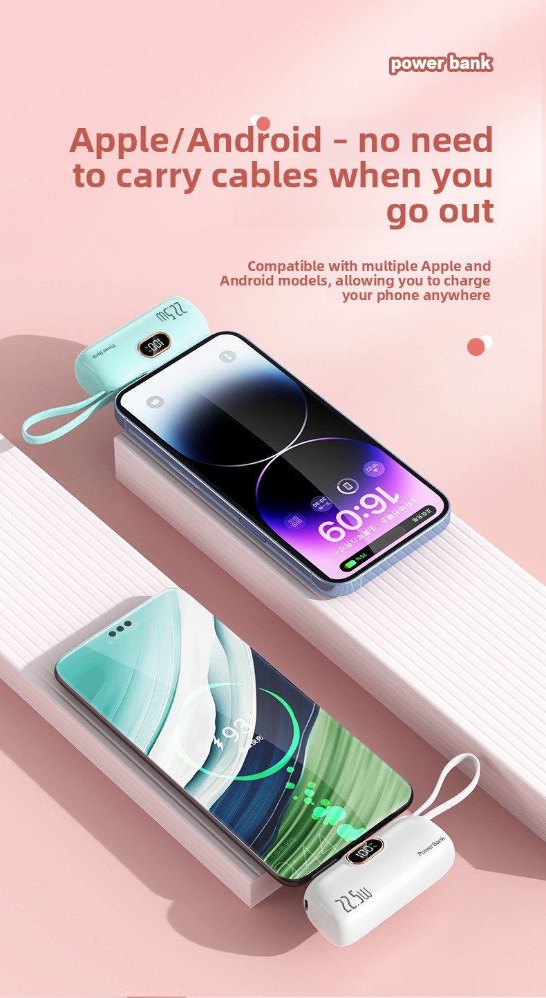 Portable Capsule Power Bank 5000mAh