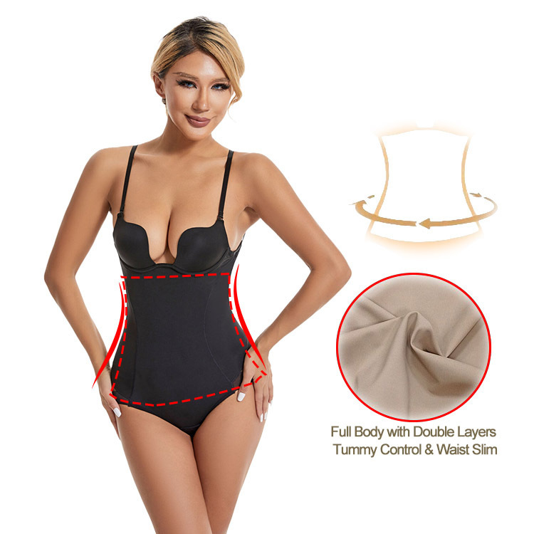 Adjustable U-Back Shapewear with Tummy Control