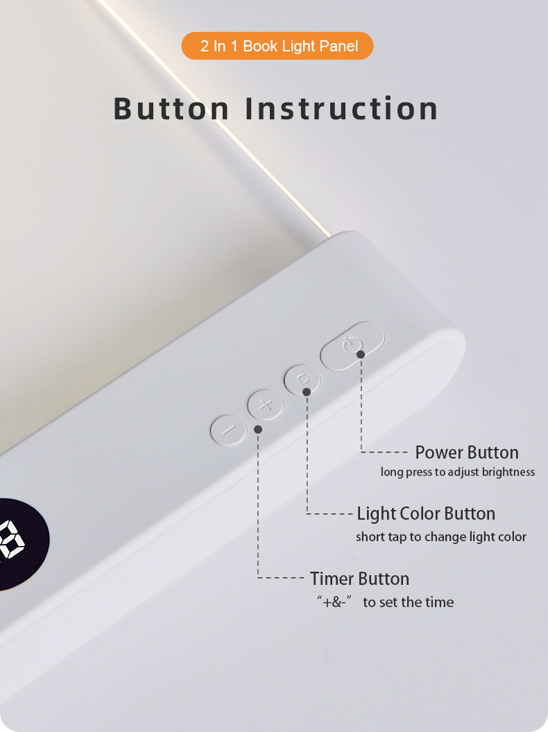 Adjustable USB Reading Light with Timer