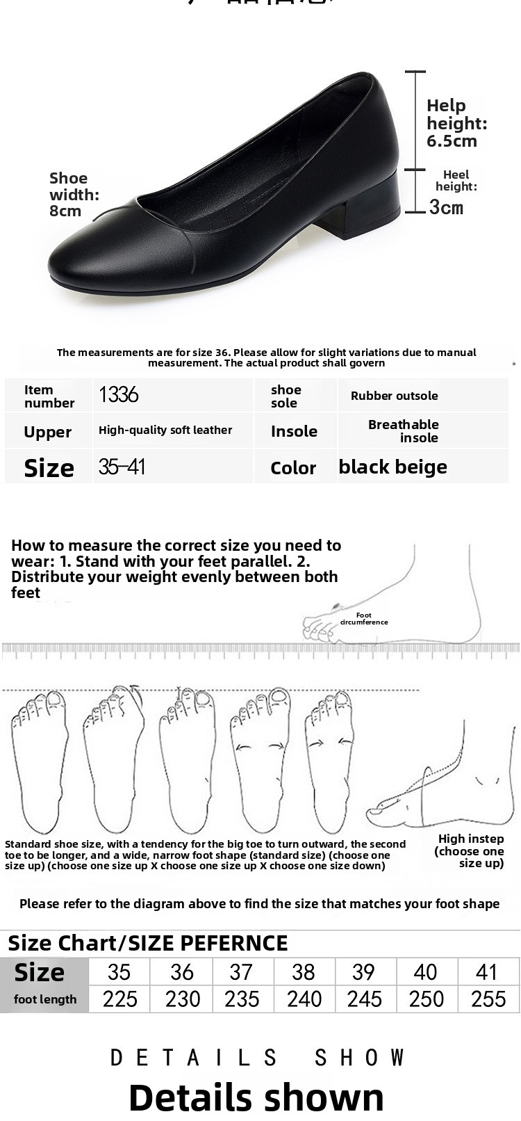 Womens Low Heel Professional Work Shoes