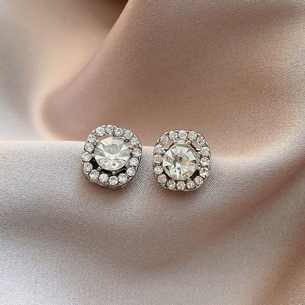 Diamond Dropping Oil Earrings Niche All-match Elegant Earrings