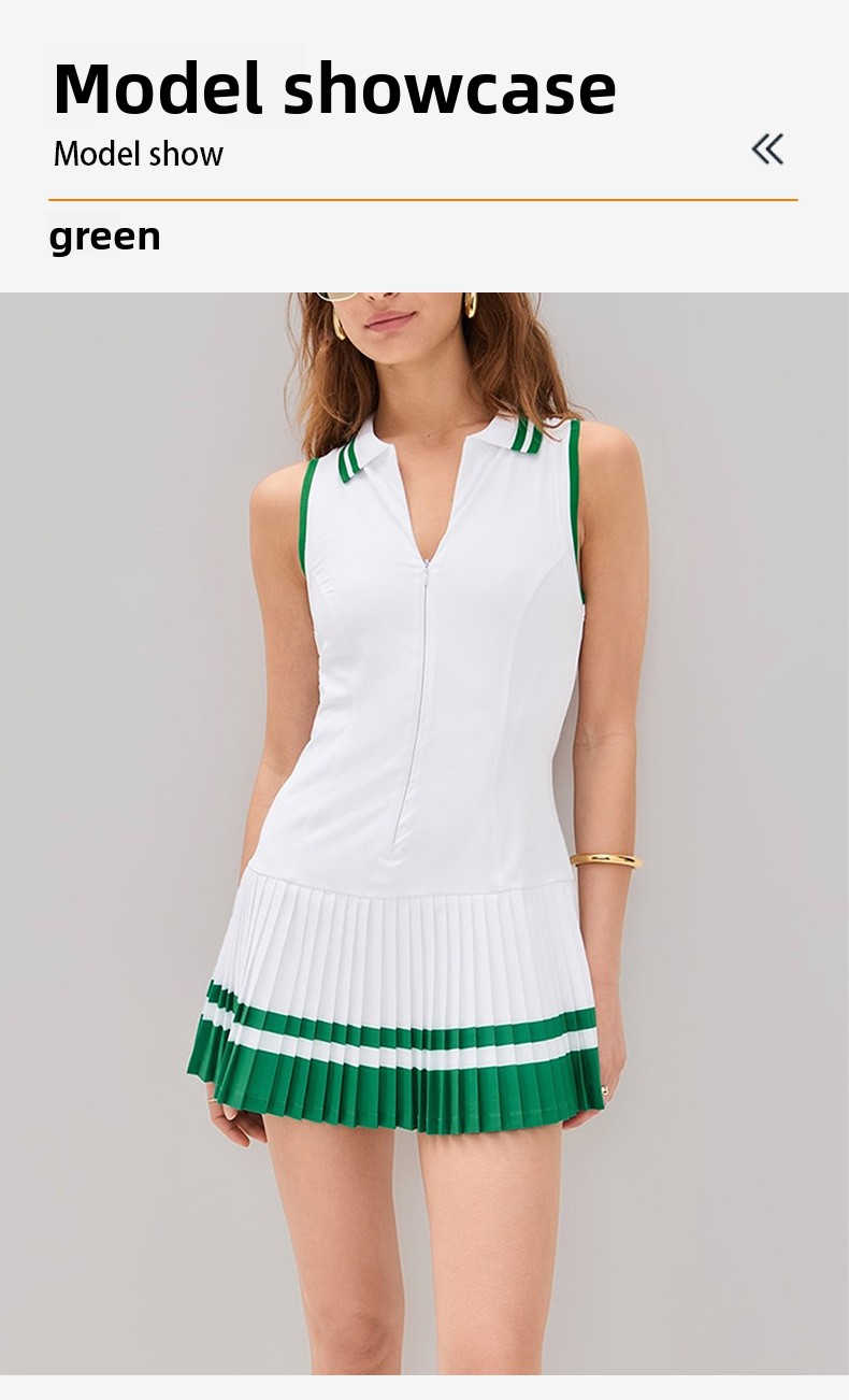 Womens Quick-Dry Pleated Tennis Dress