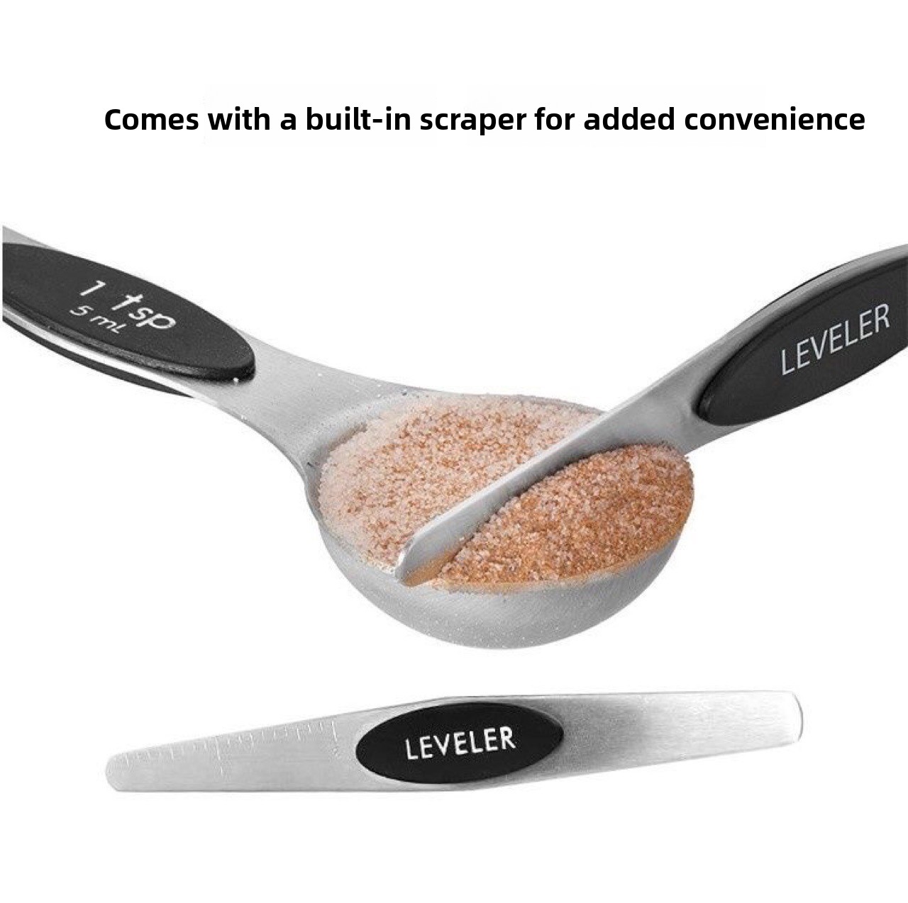 Double Head Measuring Spoon Set with Magnetic Attachment