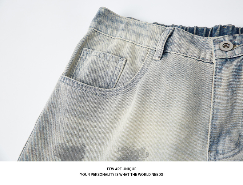 Vintage Splatter Paint Denim Jeans