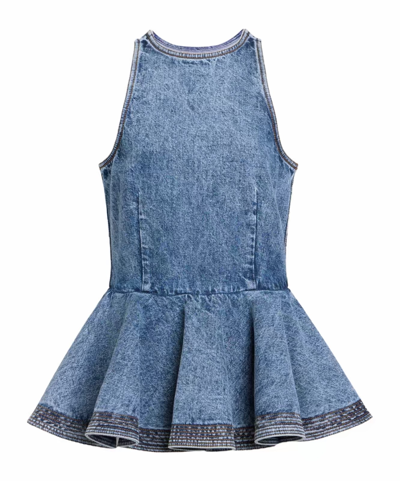 Retro Denim Waistcoat and Jeans Set