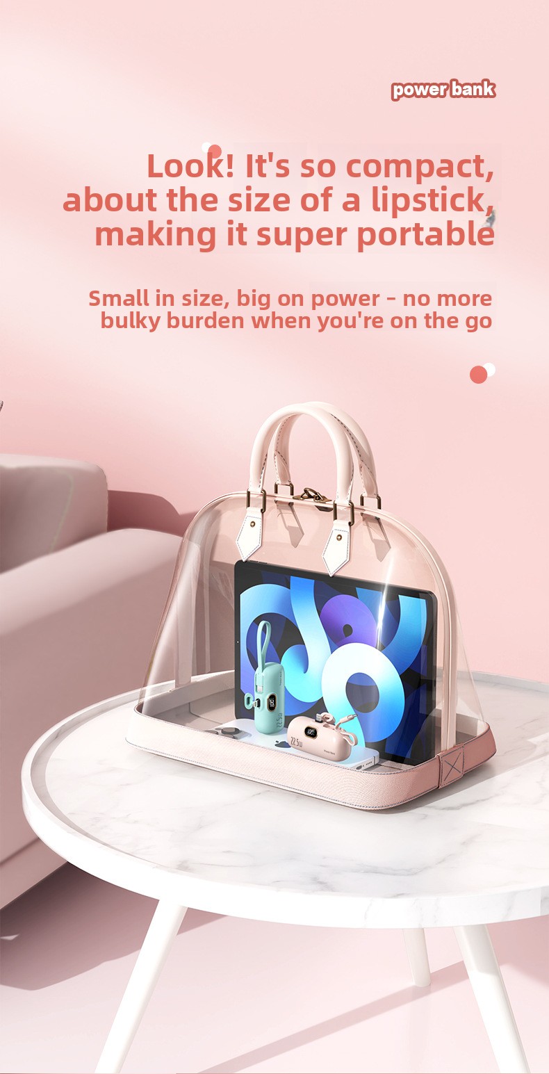 Portable Capsule Power Bank 5000mAh