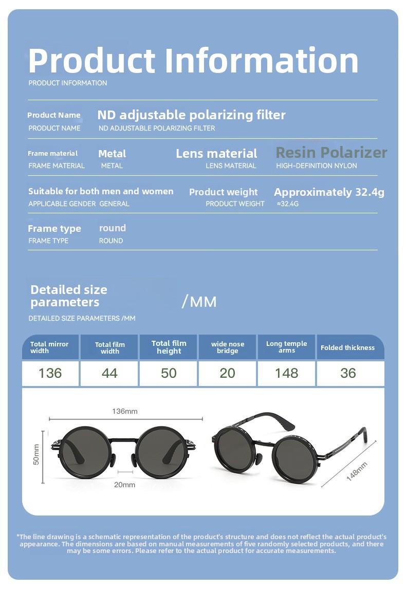 Adjustable Foldable Polarized Sunglasses
