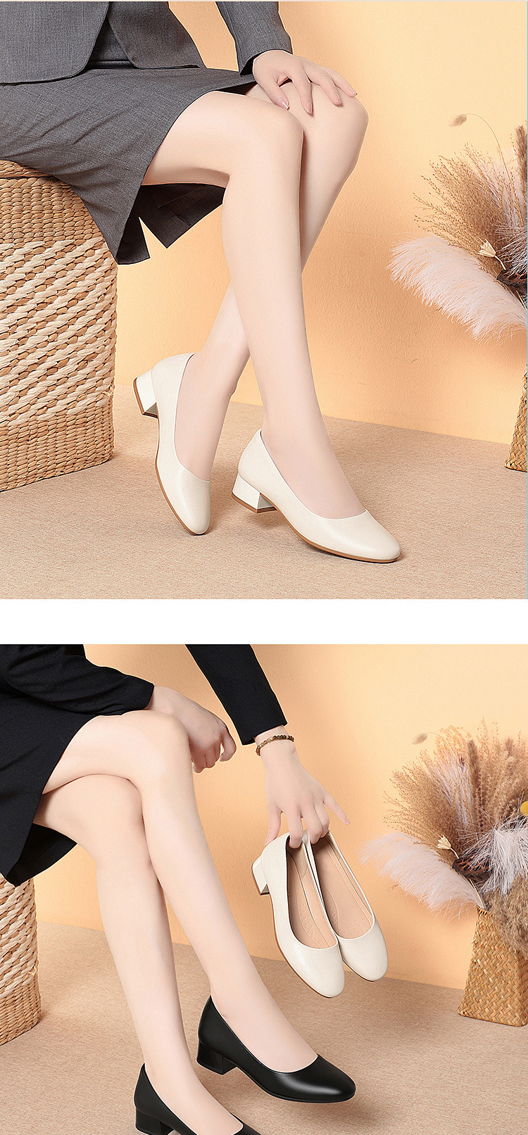 Womens Low Heel Professional Work Shoes