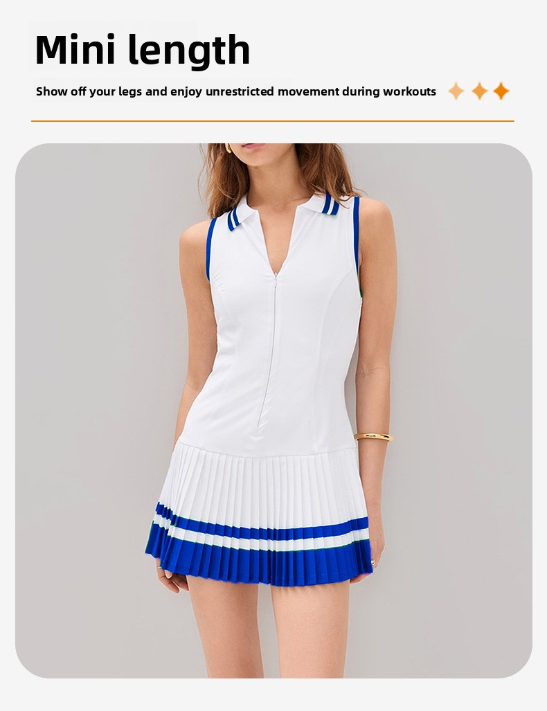 Womens Quick-Dry Pleated Tennis Dress
