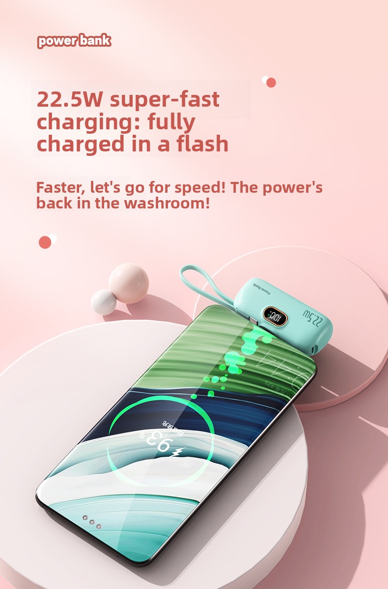 Portable Capsule Power Bank 5000mAh