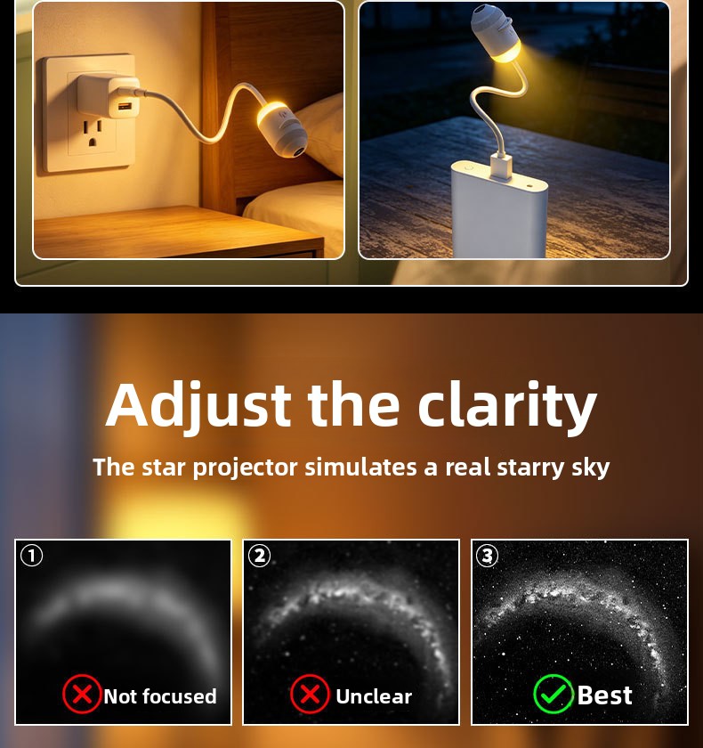 USB Starry Sky Projector Night Light