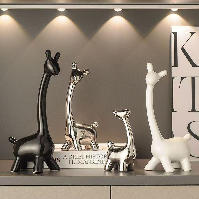 Family of Four Deer Porcelain Home Decor