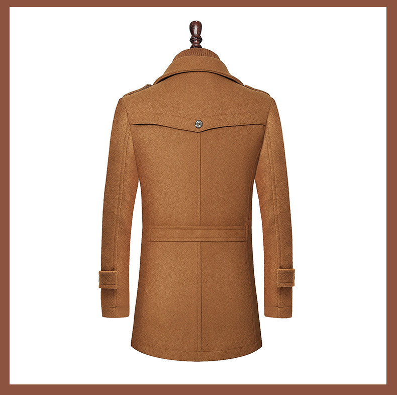 Men's business woolen coat