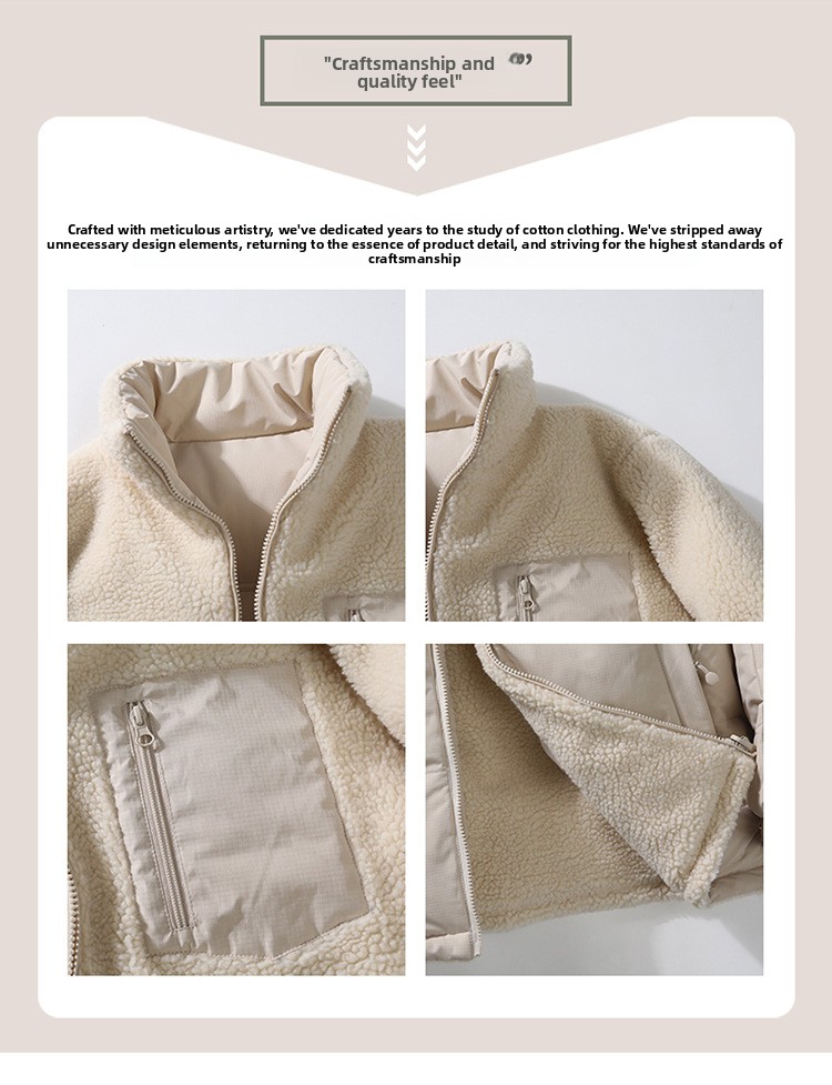 Reversible Stand Collar Winter Coat