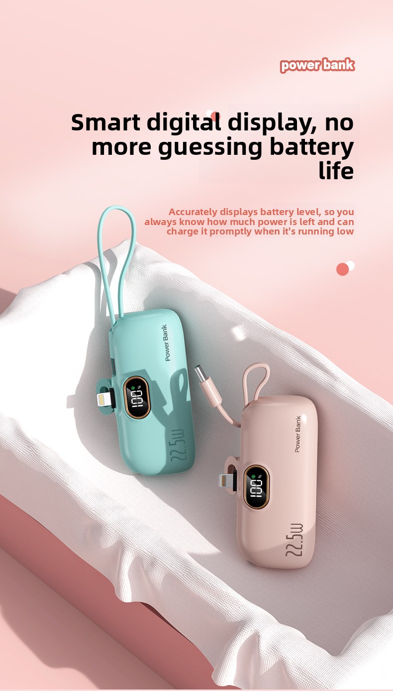 Portable Capsule Power Bank 5000mAh
