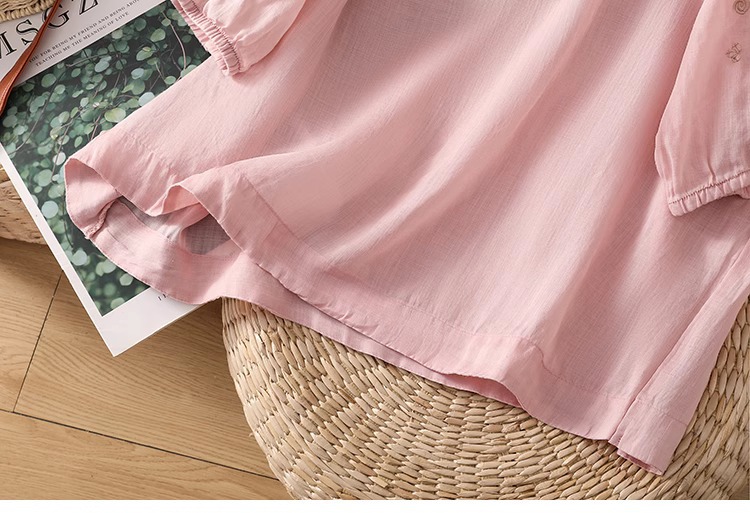 Short-sleeved T-shirt Women's Embroidered Lace