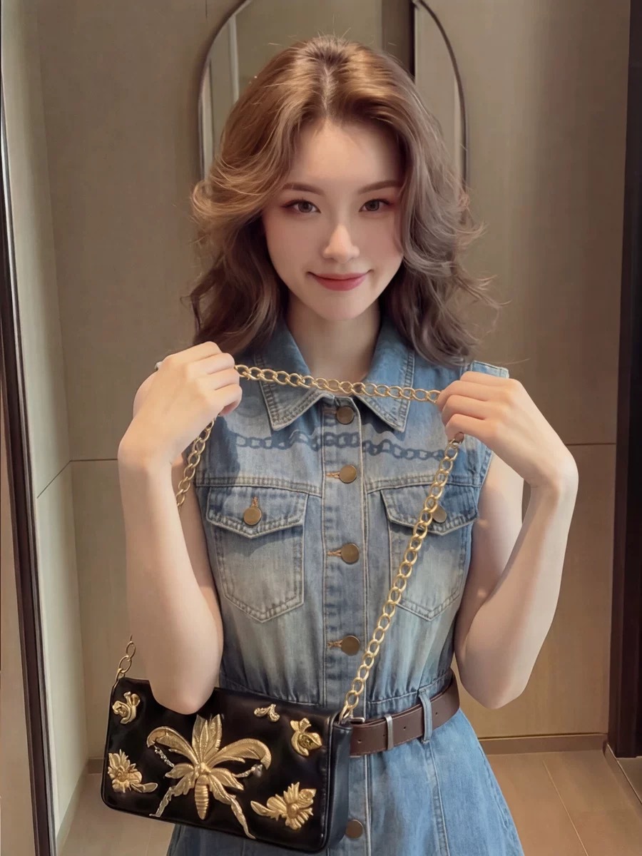 Sleeveless Denim Dress
