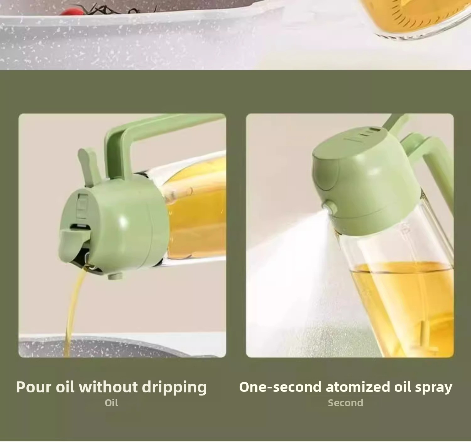 Spray and pour dual-purpose spray tank leak-proof oil tank glass spray oil bottle