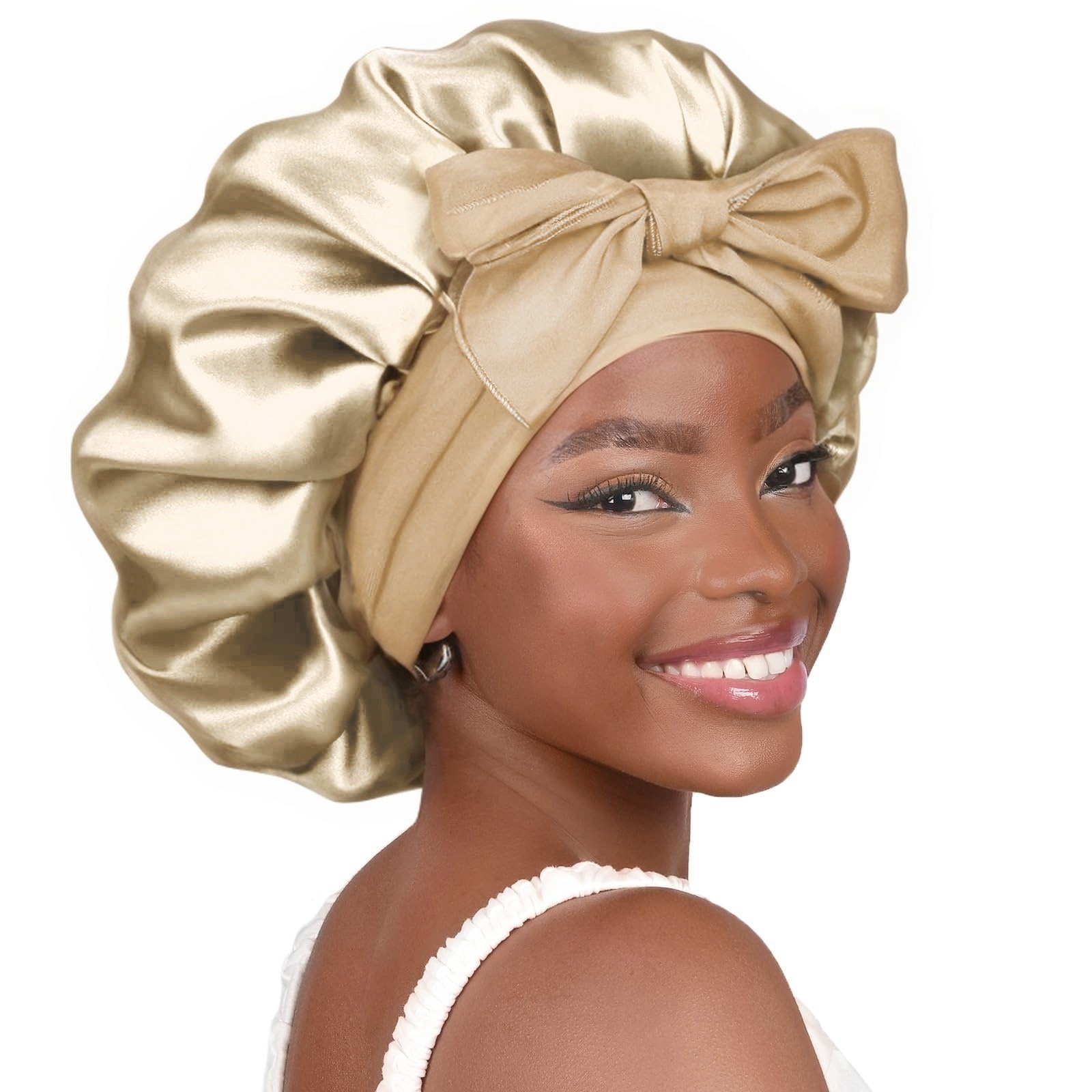 Womens Satin Sleep Cap Hair Protection Bonnet