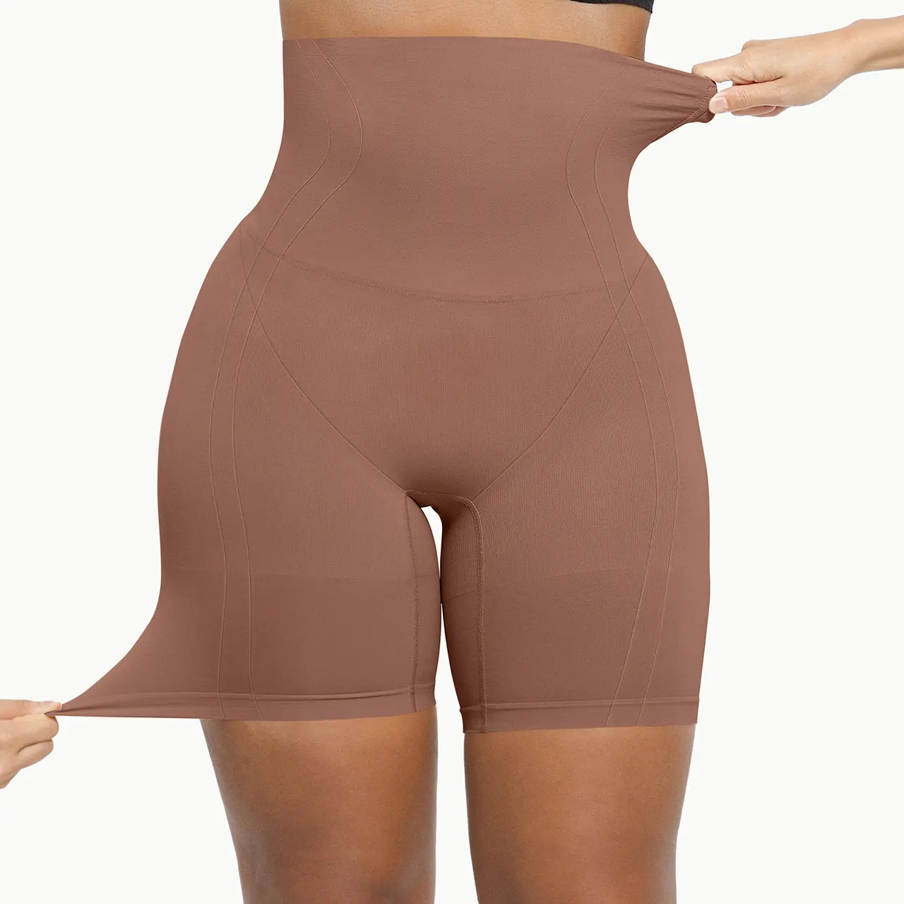 High-waisted butt-lifting shapewear shorts for women