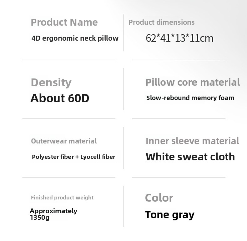 Ergonomic Cervical Memory Foam Pillow