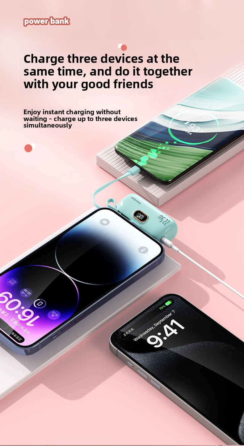 Portable Capsule Power Bank 5000mAh